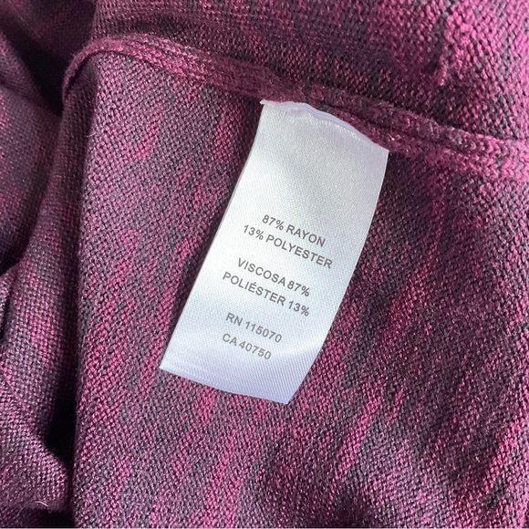 Nina Leonard Maroon “Deep Wine” Cowl Neck Long Sleeve Sweater Dress  Women’s Lg - Picture 7 of 8